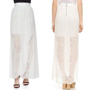 NWT Alice + Olivia White Maibella Maxi Skirt 8
